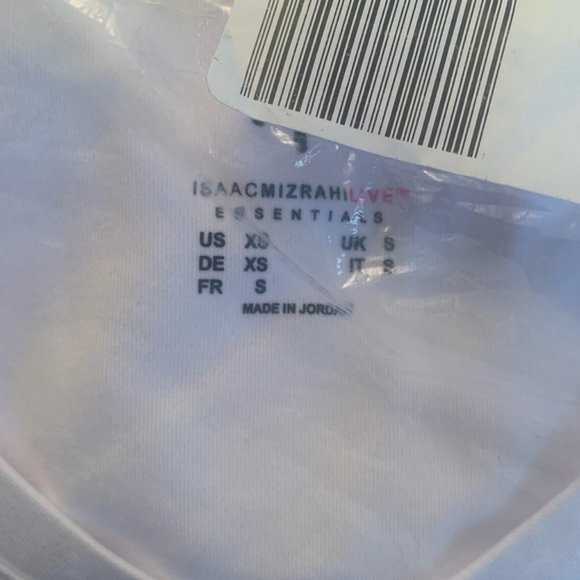 NWT ISAAC MIZRAHI PIMA COTTON V-NECK TULIP HEM TOP BRIGHT WHITE XS - Picture 4 of 6